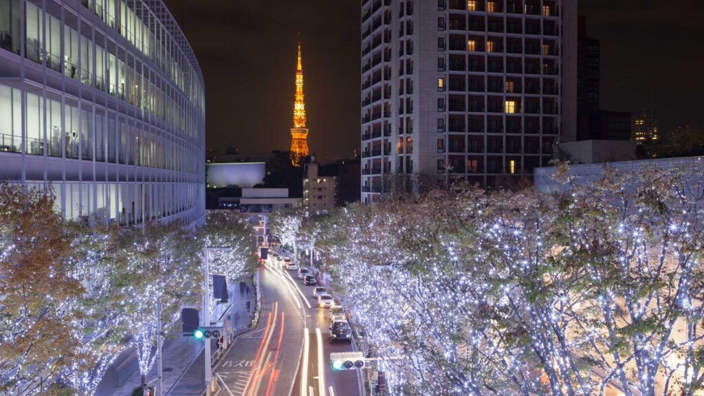 business district in Japan